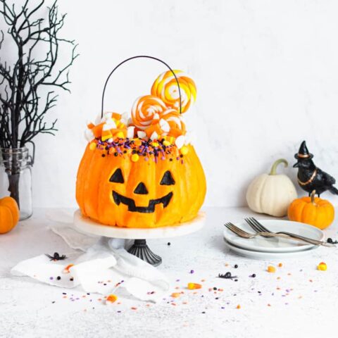 Image for Jack-o-Lantern Treat Bucket Cake