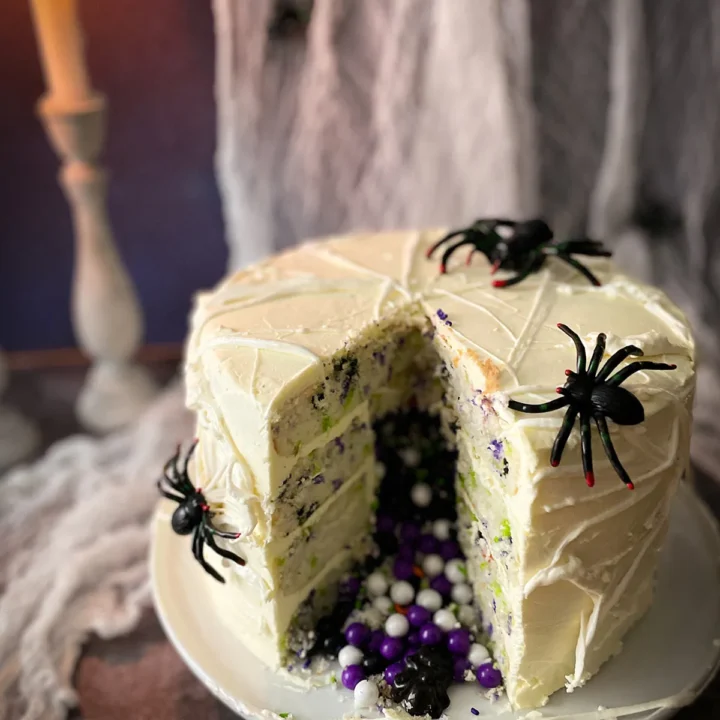 Image for How to Make a Marshmallow Spiderweb Halloween Cake