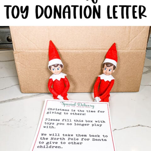 Image for Elf on the Shelf Donate Toys Letter