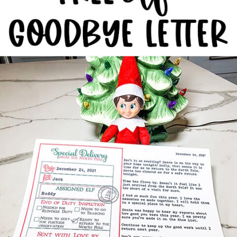 Image for Elf on the Shelf Goodbye Letter