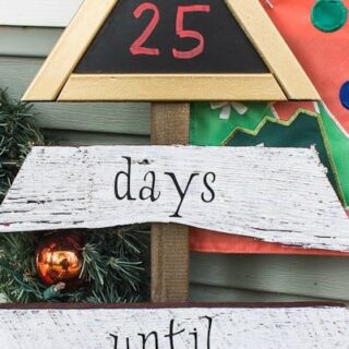 Image for Fence Board Chalkboard Christmas Countdown