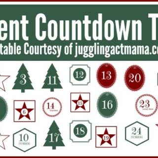 Image for Printable Advent Calendar Numbers