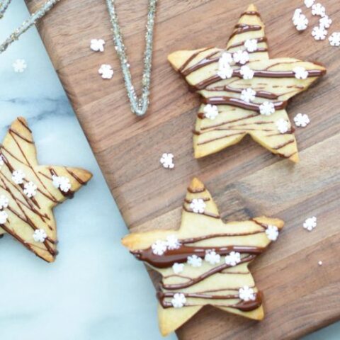Image for Holiday Stars Shortbread Cookies with Powdered Sugar