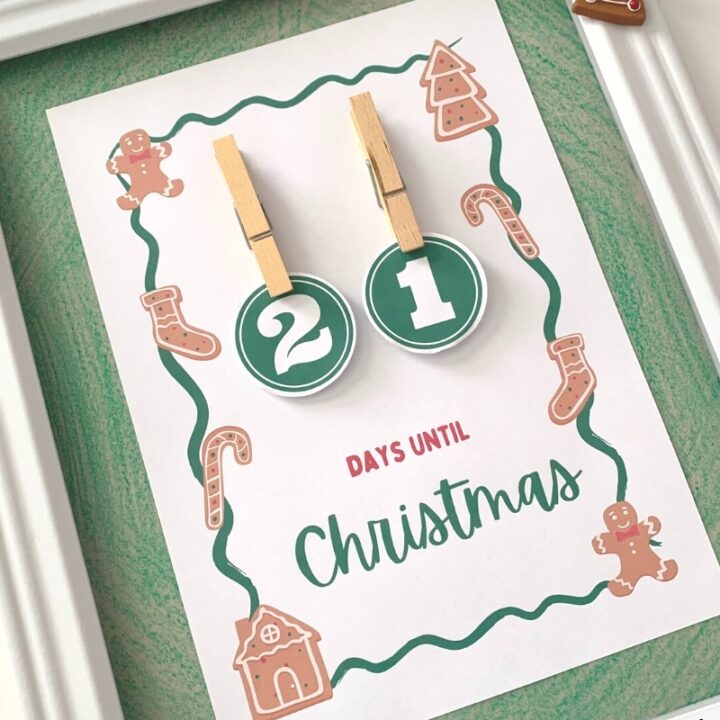 Image for Printable Christmas Countdown Calendar (DIY Hangable)
