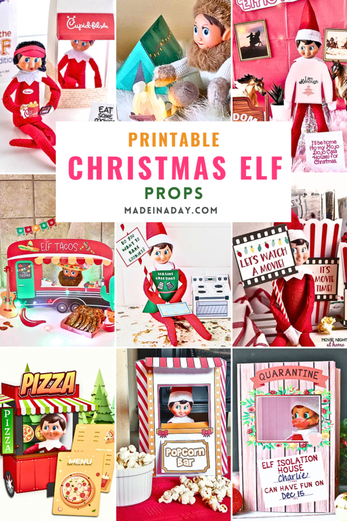 Printable Christmas Elf Props Collection