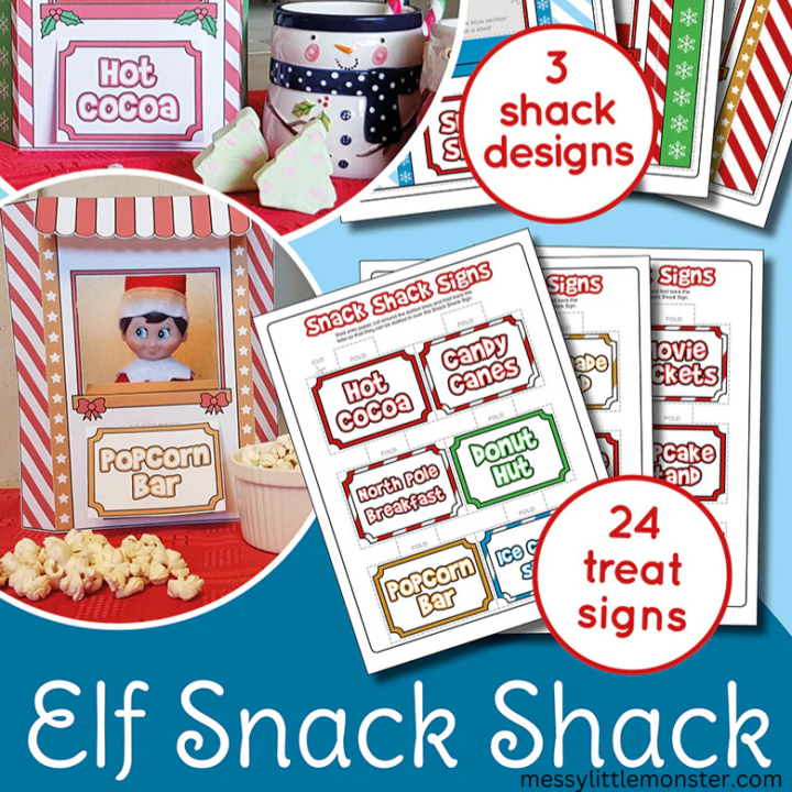Image for Elf Snack Shack Printable Props