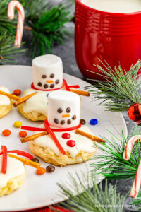 Melted Snowman Cookies Recipe with Cake Mix!