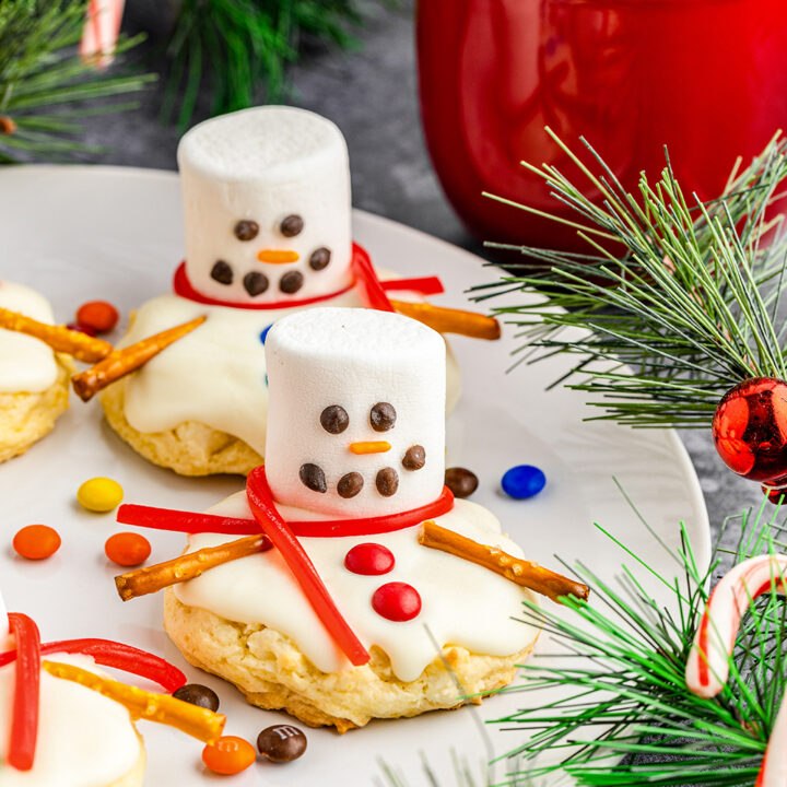 Image for Melted Snowman Cookies Recipe with Cake Mix!