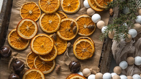 24 Dried Orange Slices For Holiday Decor