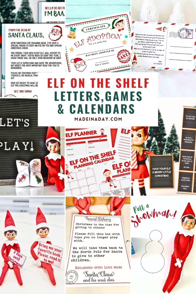 Elf on the Shelf Letter Ideas and Calendars Collection