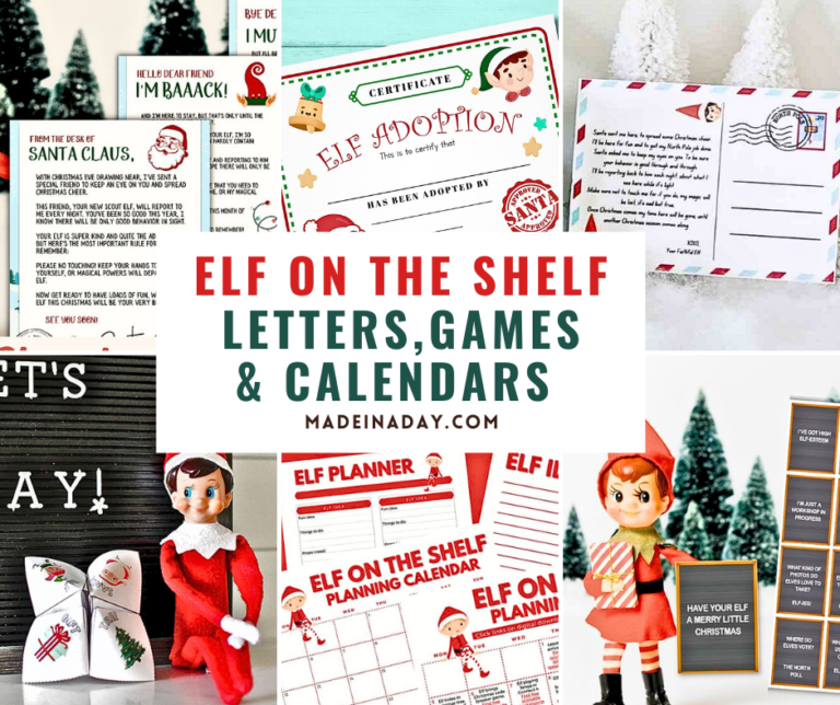 Elf on the Shelf Letter Ideas and Calendars