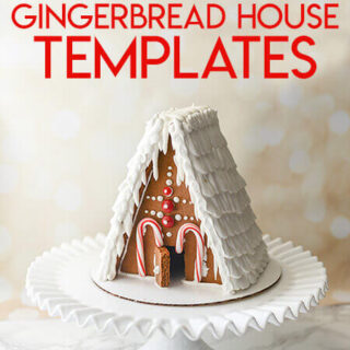 Image for The BEST Gingerbread House Recipe and Printable Gingerbread House Templates