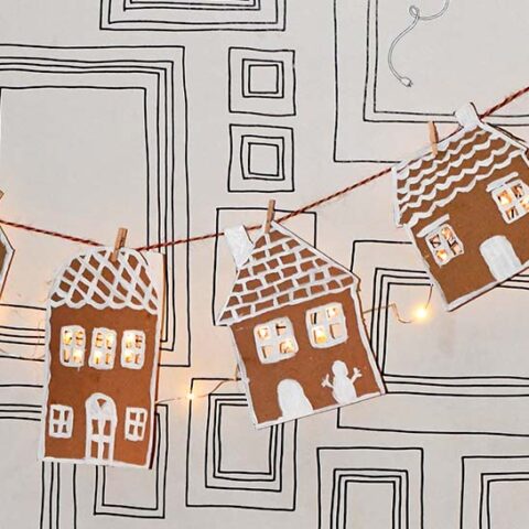 Image for How To Upcycle Packaging Into A Gingerbread Garland
