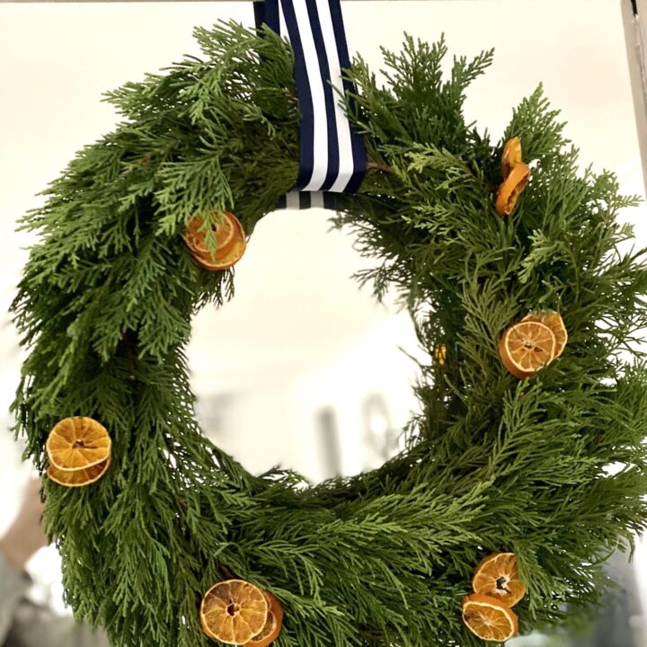 Image for Easy DIY Evergreen Wreath with Dried Oranges