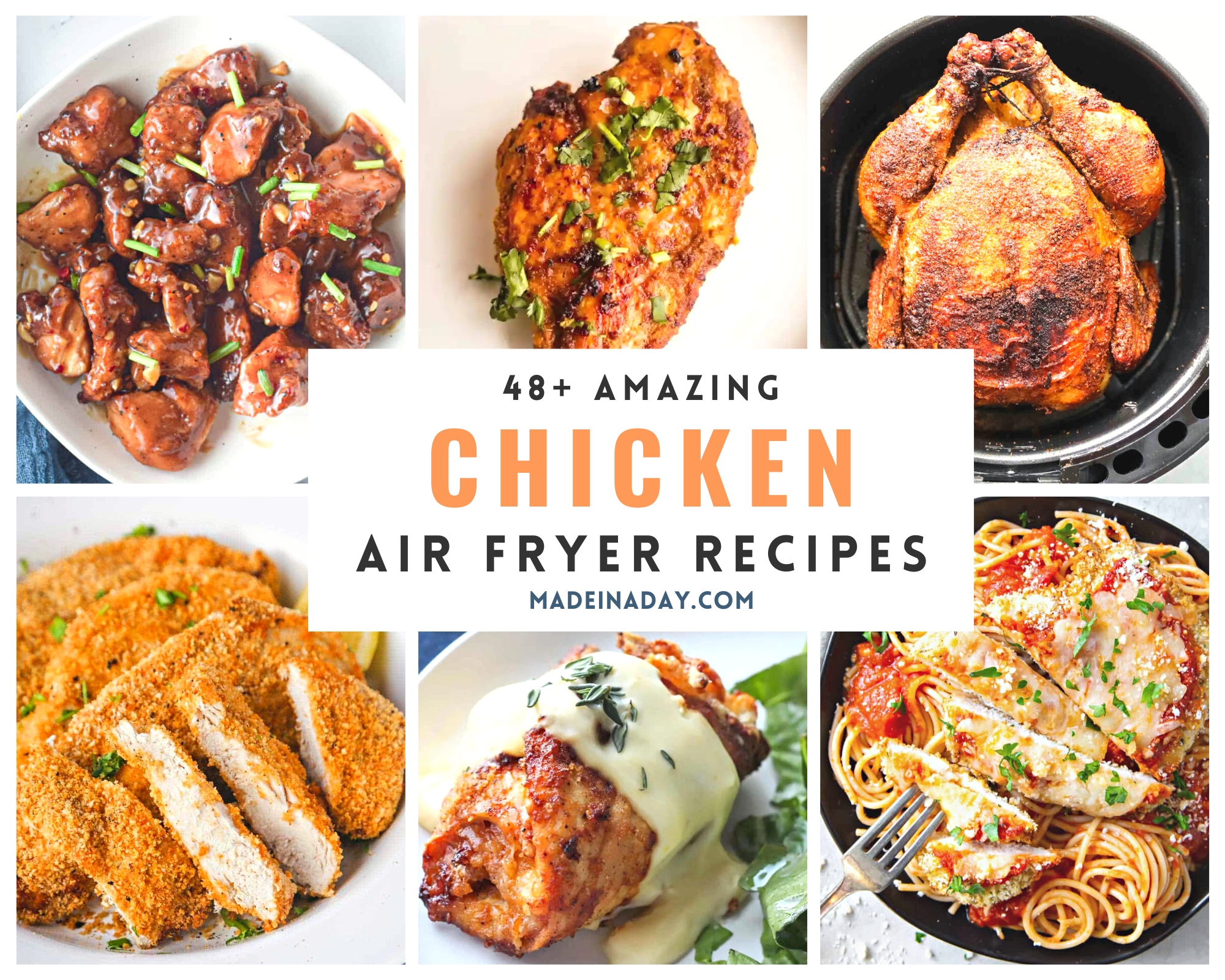 Air fryer Spatchcock Chicken - Moist and Crispy! - Modern Food Stories