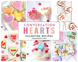 Valentine Treats with Conversation Hearts