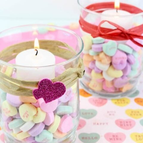 Image for Conversation Heart Votives for Valentine's Day
