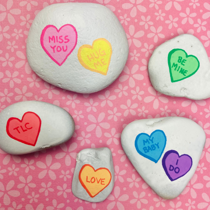 Image for Conversation Heart Painted Rocks