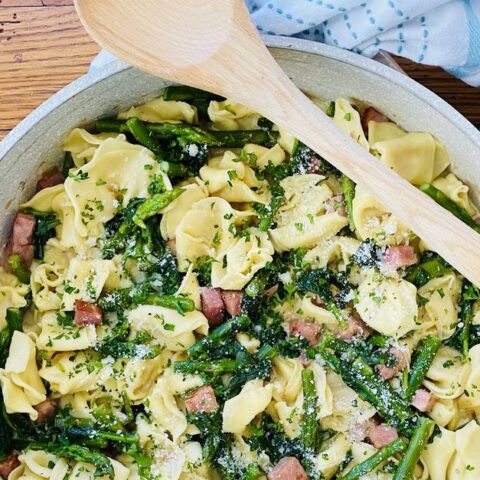 Image for Tortellini Pasta with Asparagus, Spinach, and Ham