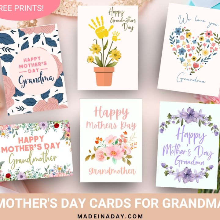 Image for Printable Mothers Day Grandma Cards