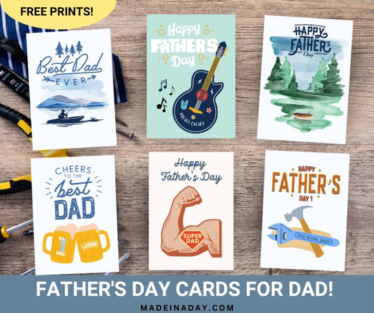 Printable Happy Fathers Day Cards