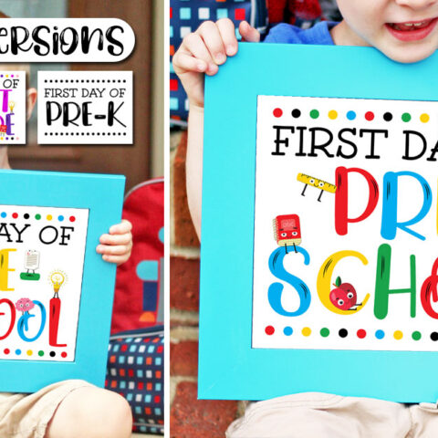 Image for FREE First Day of School Sign Printables – THREE Color Versions!