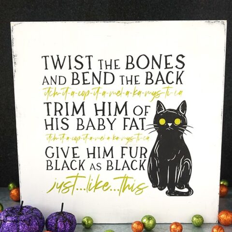 Image for Hocus Pocus Binx Cat Spell Sign