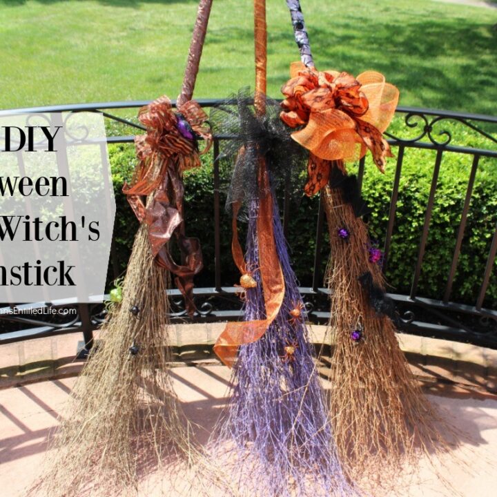 Image for Easy DIY Halloween Glitter Witchs Broomstick