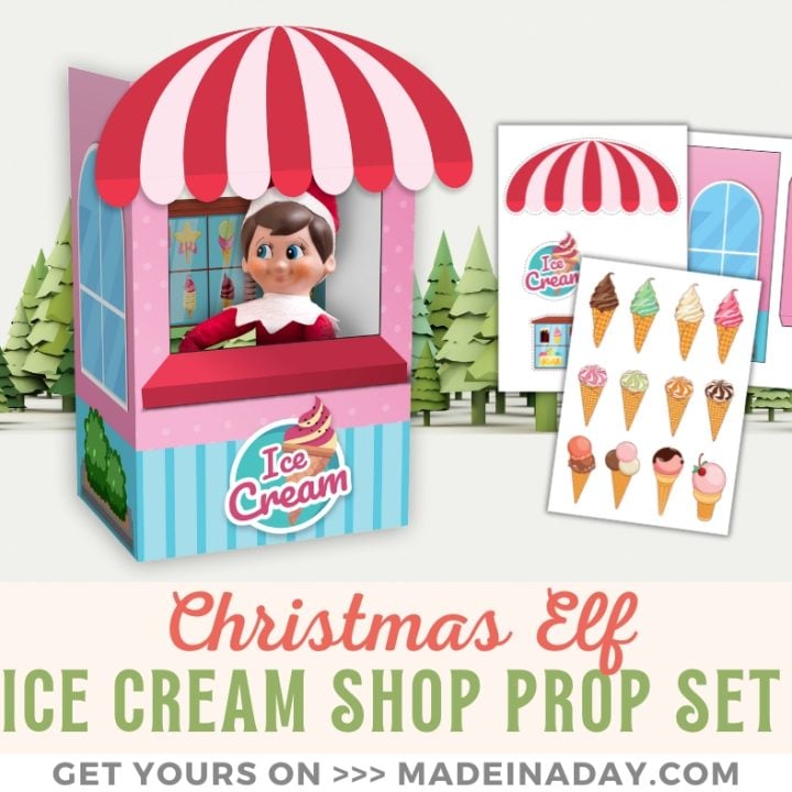 Image for Christmas Elf Printable Ice Cream Shop
