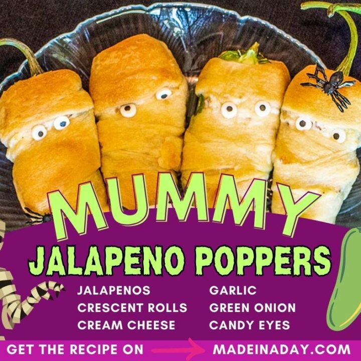 Image for Spooky Mummy Jalapeno Poppers Recipe