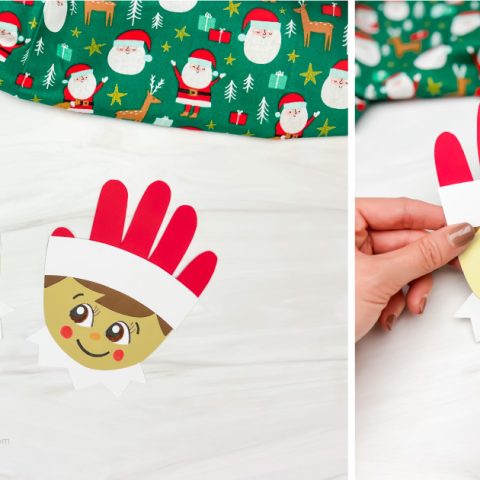 Image for Elf On The Shelf Handprint Craft For Kids [Free Template]
