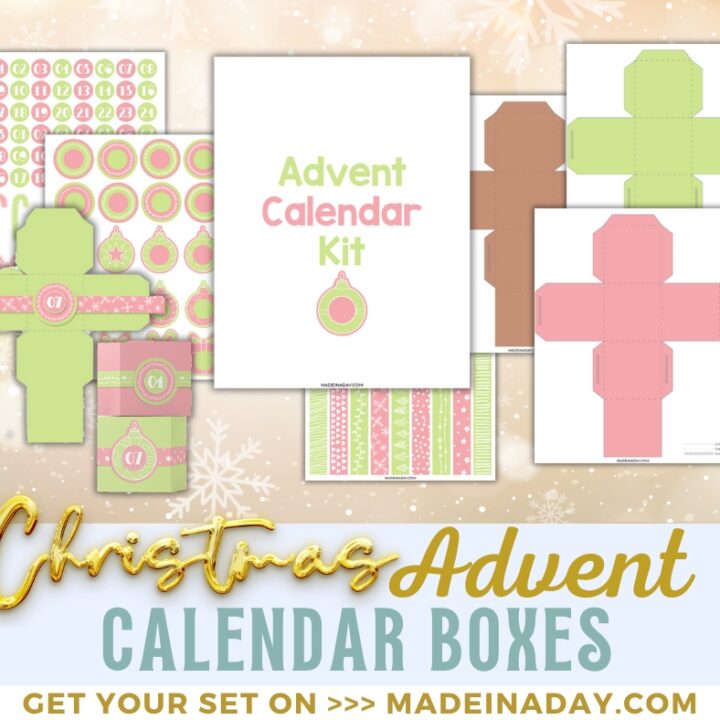 Image for Printable Advent Calendar Box Set