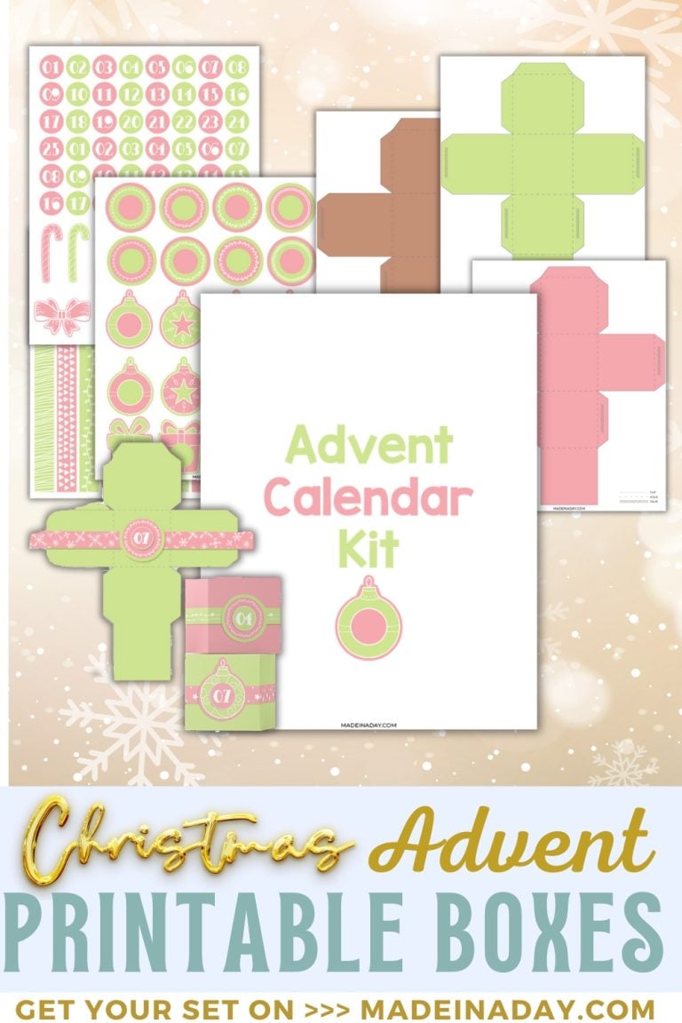 Printable Advent Calendar Box Set | Made In A Day
