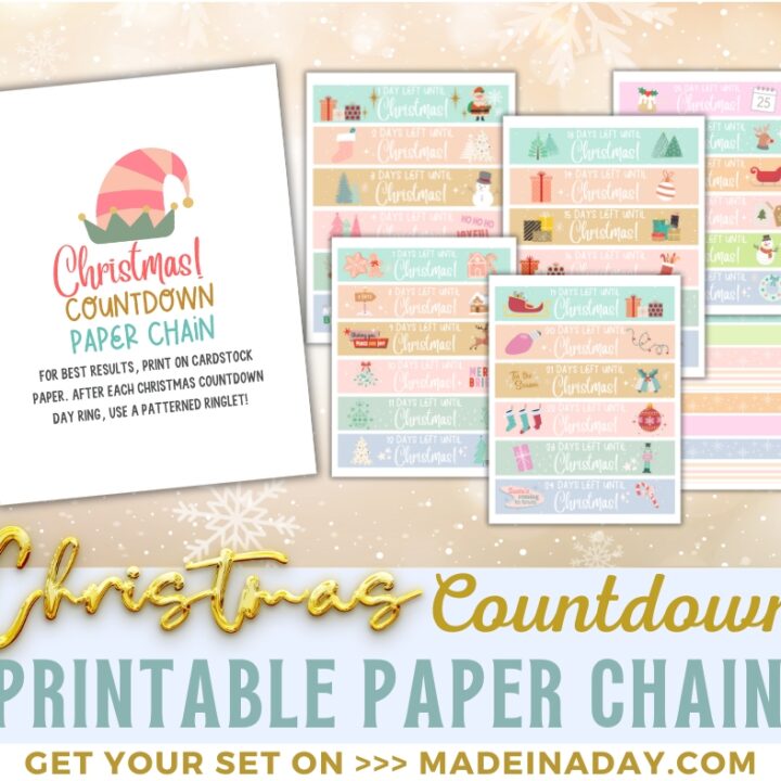 Image for Printable Advent Paper Chain Countdown