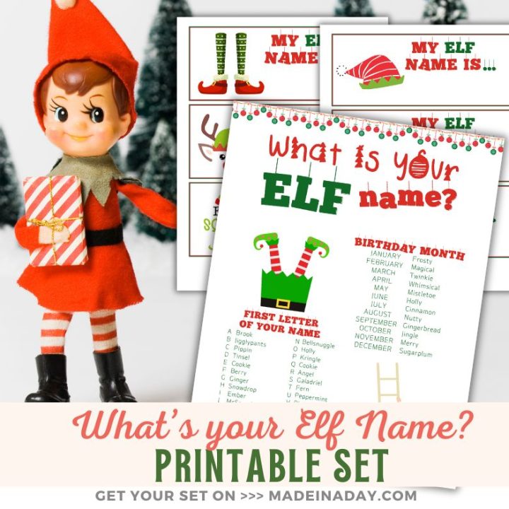 Image for Printable Whats Your Elf Name Generator