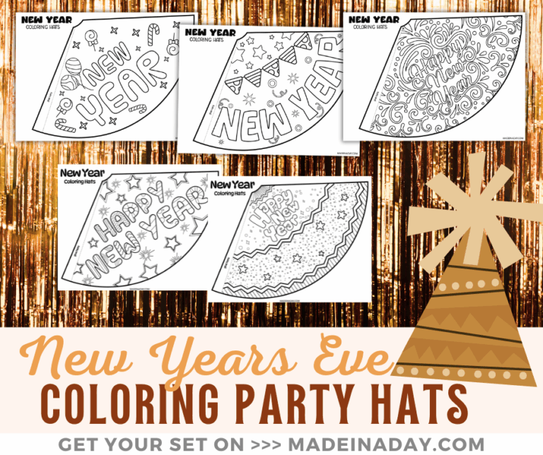 Printable New Years Party Hats