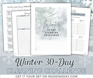 Winter House Cleaning 30 Day Challenge