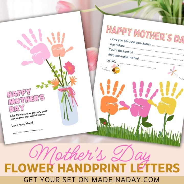 Image for Flower Handprint Craft for Mothers Day