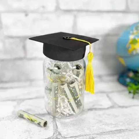 Image for Dollar Tree DIY Mason Jar Graduation Cap