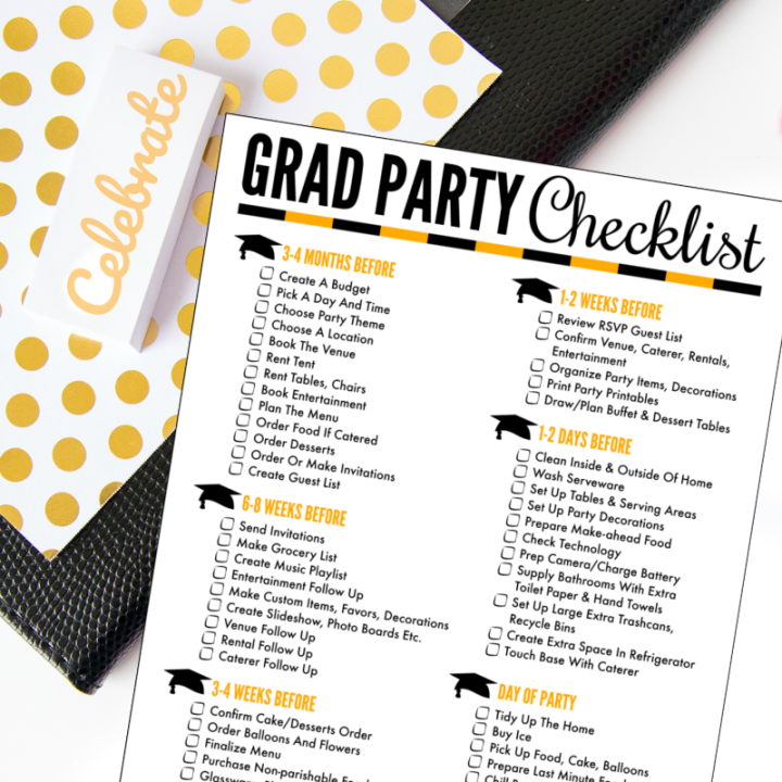 Image for Plan the Perfect Party with a Free Printable Graduation Party Checklist
