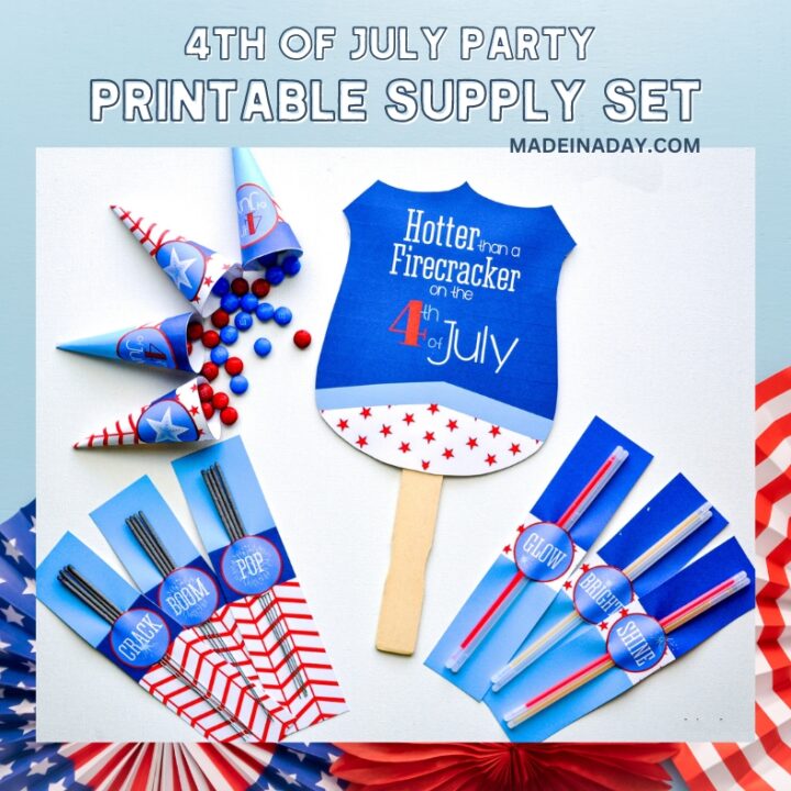Image for Printable 4th of July Party Supply Kit