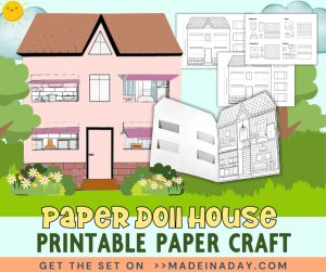 Paper Doll House Printable Craft Set