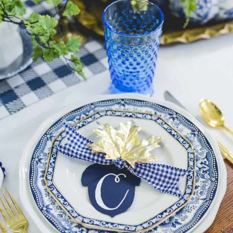 Image for Elegant Fall Blue and White Table