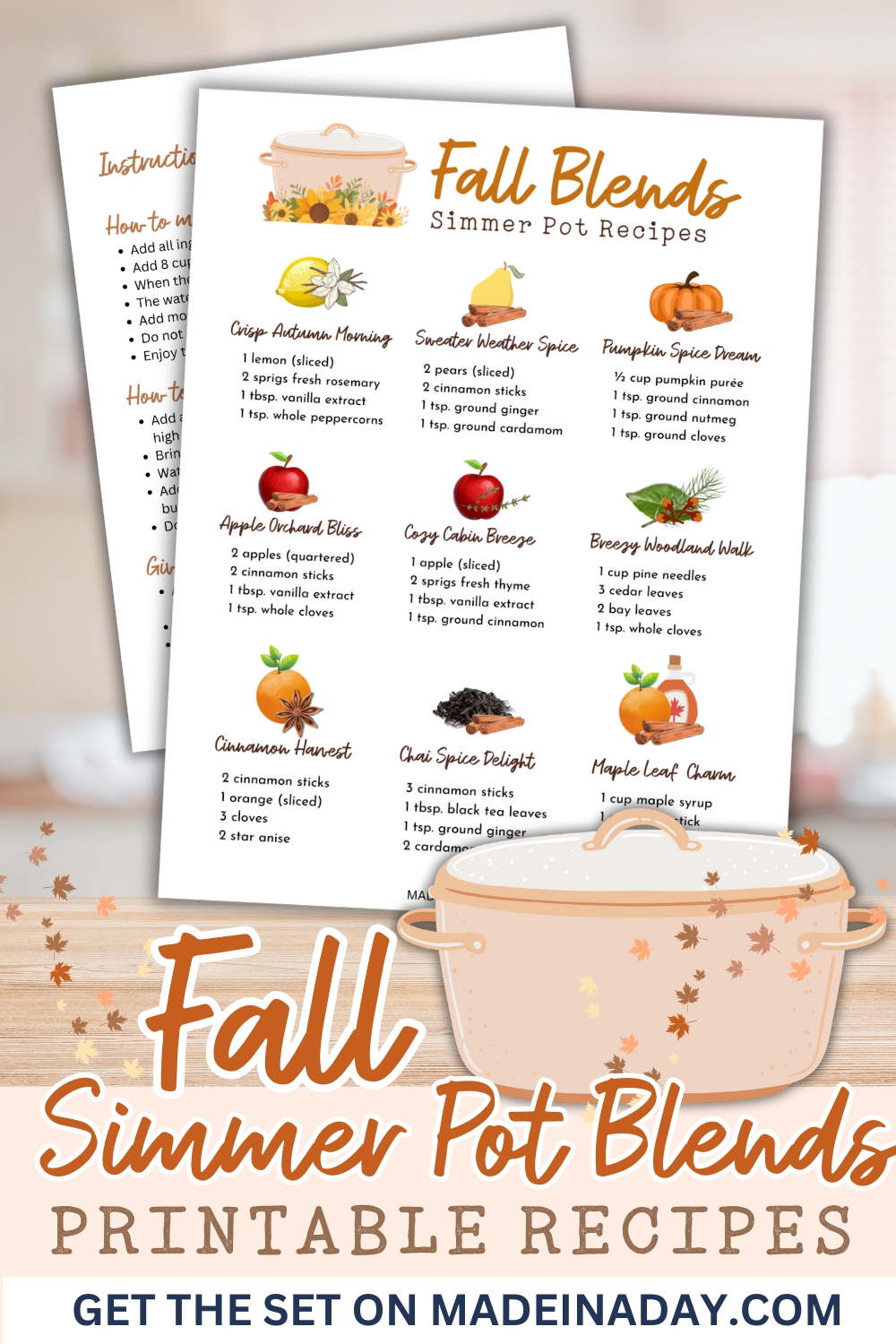 Fall Simmer Pot Recipe Blends Made In A Day