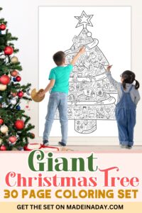 Giant Christmas Tree Coloring Pages | Made In A Day