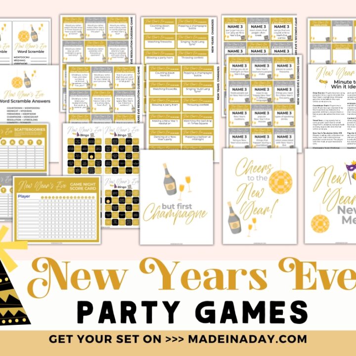Image for New Years Eve Games Printable Set