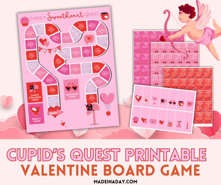 Cupids Quest Valentine Board Game