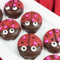 Image for Valentine Cookies:  Lady Bug Covered Oreos