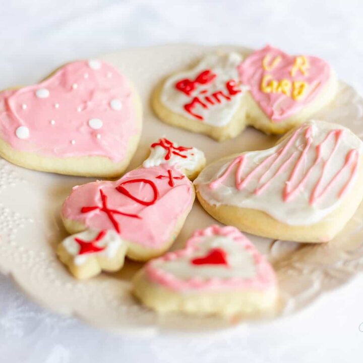 Image for Valentine’s Day Sour Cream Sugar Cookies with Cream Cheese Frosting