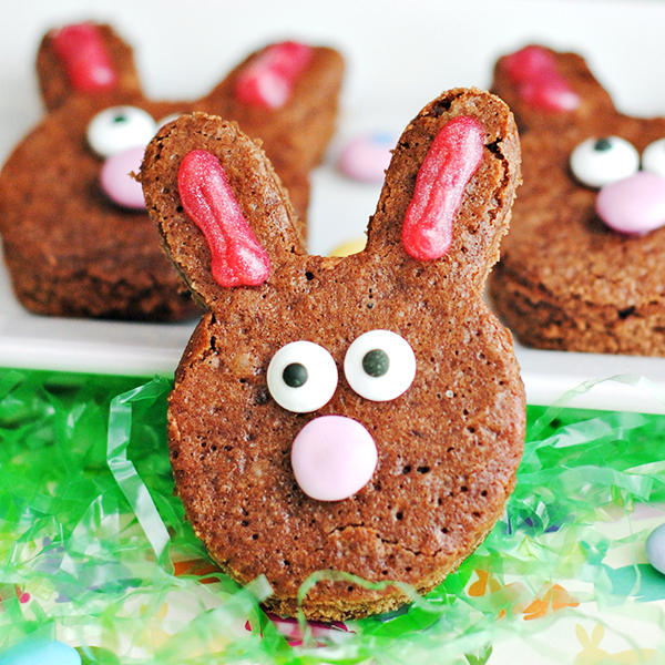 Image for Homemade Brownie Easter Bunnies Recipe